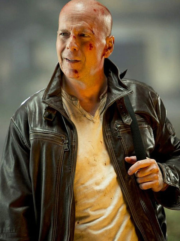 A Good Day To Die Hard 5 Bruce Willis Leather Jacket