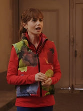 Emily Cooper Emily In Paris Season 4 Red Printed Vest