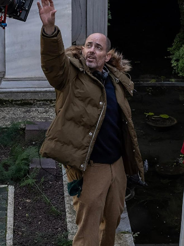 Stanley Tucci Conclave 2024 Brown Parka Jacket