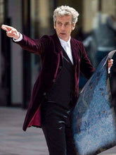 12th Doctor Who Peter Capaldi Maroon Velvet Coat