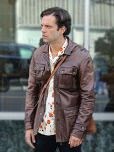 A Different Man Sebastian Stan Brown Leather Jacket