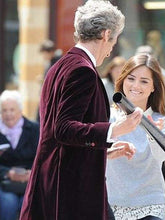 12th Doctor Who Peter Capaldi Maroon Velvet Coat