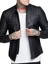 Men's Black Leather Fashion Biker Jacket