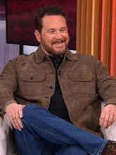 CBS Mornings Cole Hauser Suede Brown Jacket