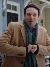 Christmas in the Spotlight 2024 Jake Epstein Brown Wool Coat