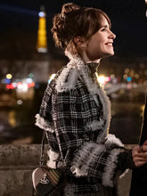 Plaid Coat Worn by Emily Cooper in Season 4 of Emily in Paris