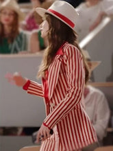 Emily In Paris S04 Emily Cooper Red & White Striped Blazer