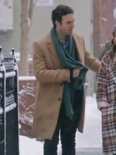 Christmas in the Spotlight 2024 Jake Epstein Brown Wool Coat