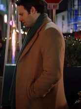 Christmas in the Spotlight 2024 Jake Epstein Brown Wool Coat