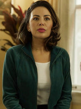 Haunted Wedding 2024 Janel Parrish Green Jacket