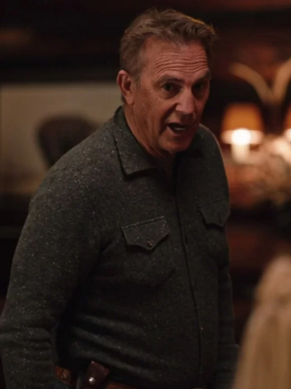 Yellowstone Season 4 John Dutton Black Cardigan