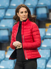 Kate Middleton Red Puffer Jacket