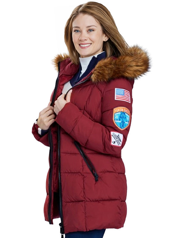 Kim Matula The Finnish Line 2024 Red Hooded Jacket