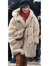 Lily Collins Emily In Paris S04 Shearling Coat