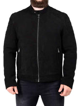 Men's Black Suede Leather Jacket