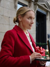 Rachel Skarsten The Christmas Charade 2024 Red Wool Coat