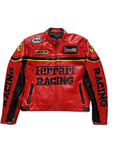 Red Ferrari F1 Racing Moto Jacket