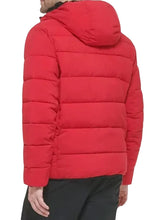 Men’s Red Puffer Hooded Jacket