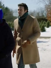 Christmas in the Spotlight 2024 Jake Epstein Brown Wool Coat