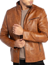 Stylish Brown Leather Jacket for Men