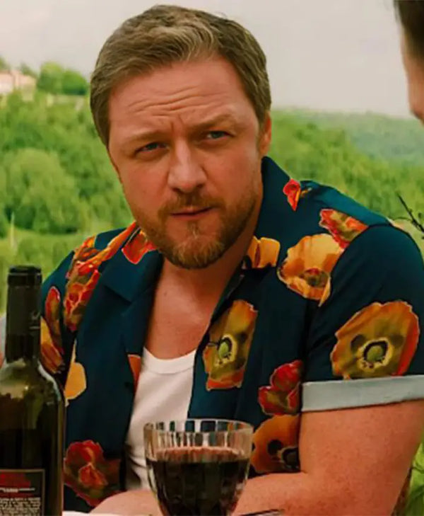 Speak No Evil 2024 James McAvoy Teal Floral Shirt