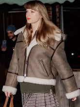 Taylor Swift NYC Shearling Leather Jacket