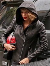 Taylor Swift Hooded Leather Jacket