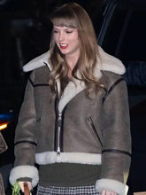 Taylor Swift NYC Shearling Leather Jacket