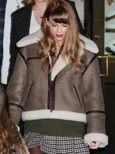 Taylor Swift NYC Shearling Leather Jacket