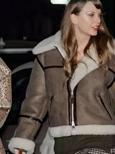 Taylor Swift NYC Shearling Leather Jacket