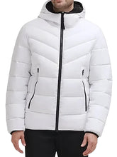 Men’s White Puffer Hooded Jacket