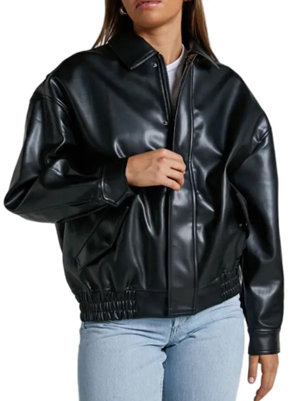 Women's Lioness Kenny Bomber Black Jacket