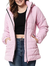 Hooded Women's Pink Puffer Jacket