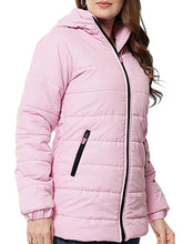 Hooded Women's Pink Puffer Jacket