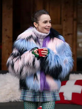 Lily Collins Emily in Paris S04 Faux Fur Coat